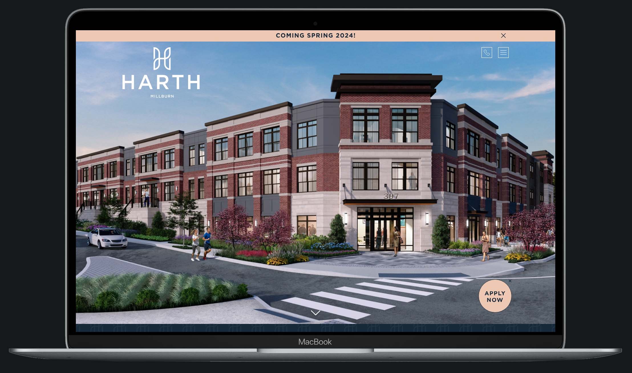 Harth website screen